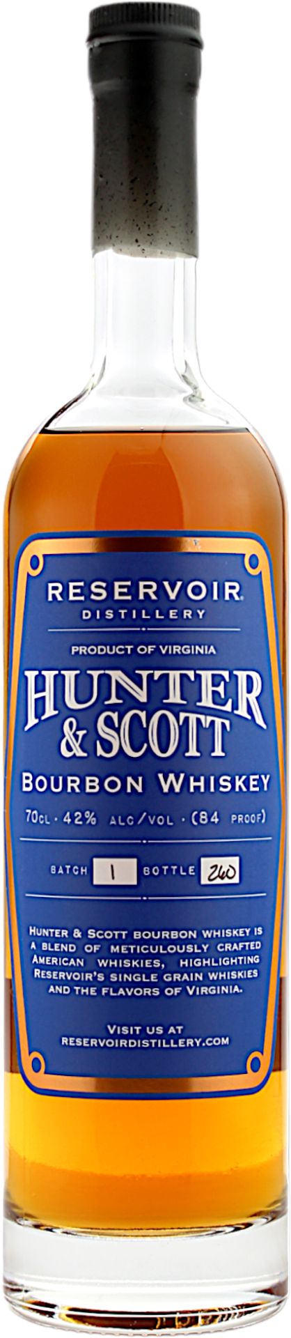 Reservoir Hunter & Scott Bourbon Whiskey 42.0% 0,7l